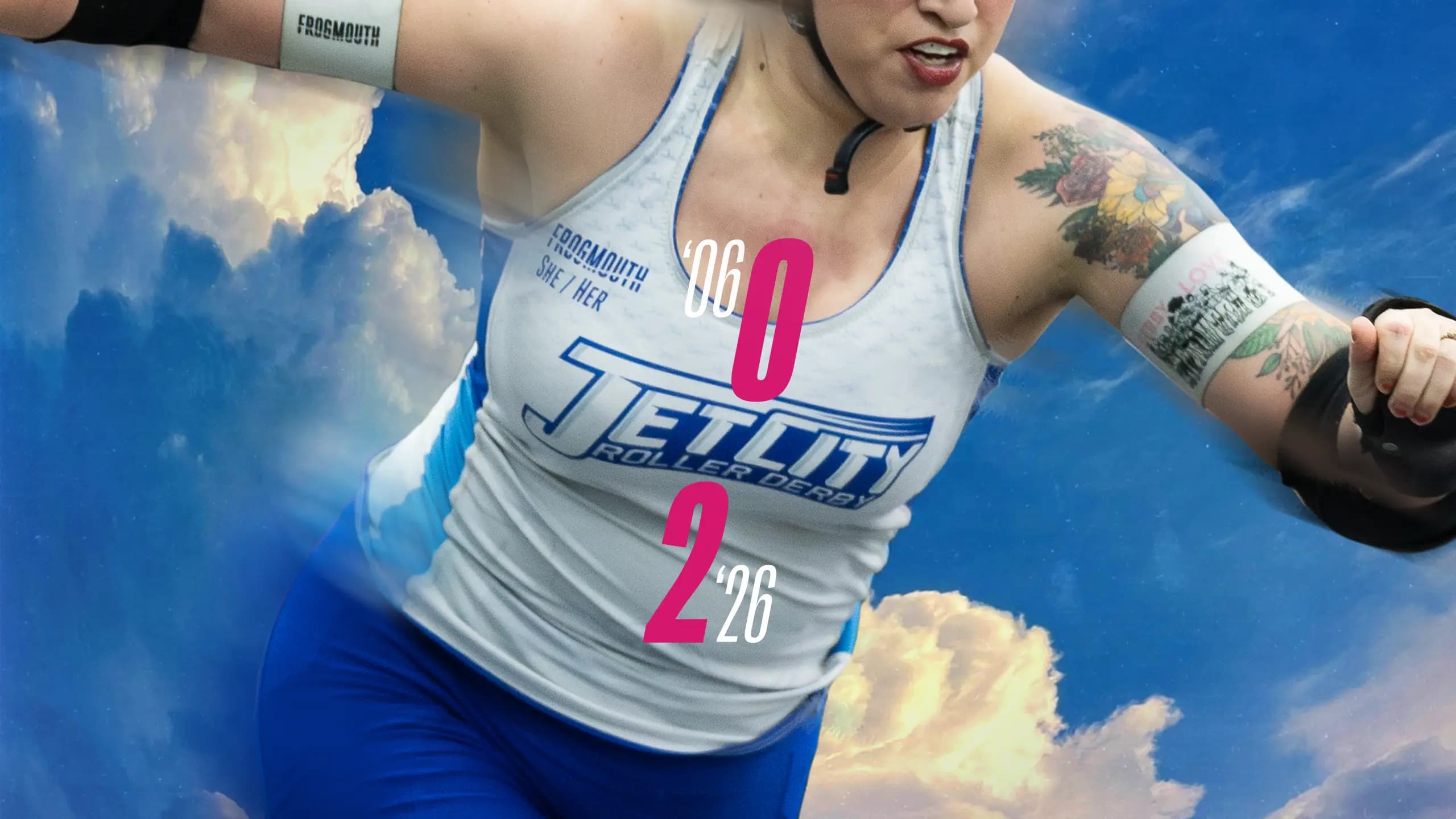 Roller derby action shot